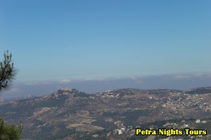Left on the hill Ajloun Castle